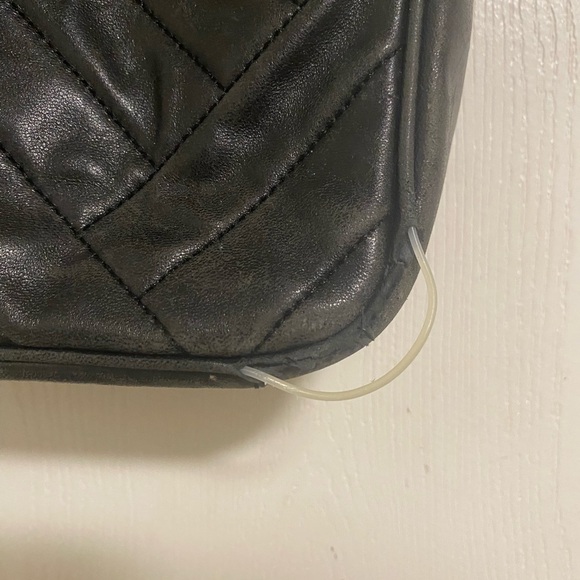 Tory Burch Alexa Stitch Quilted Camera Bag Black Crossbody - Picture 3 of 5